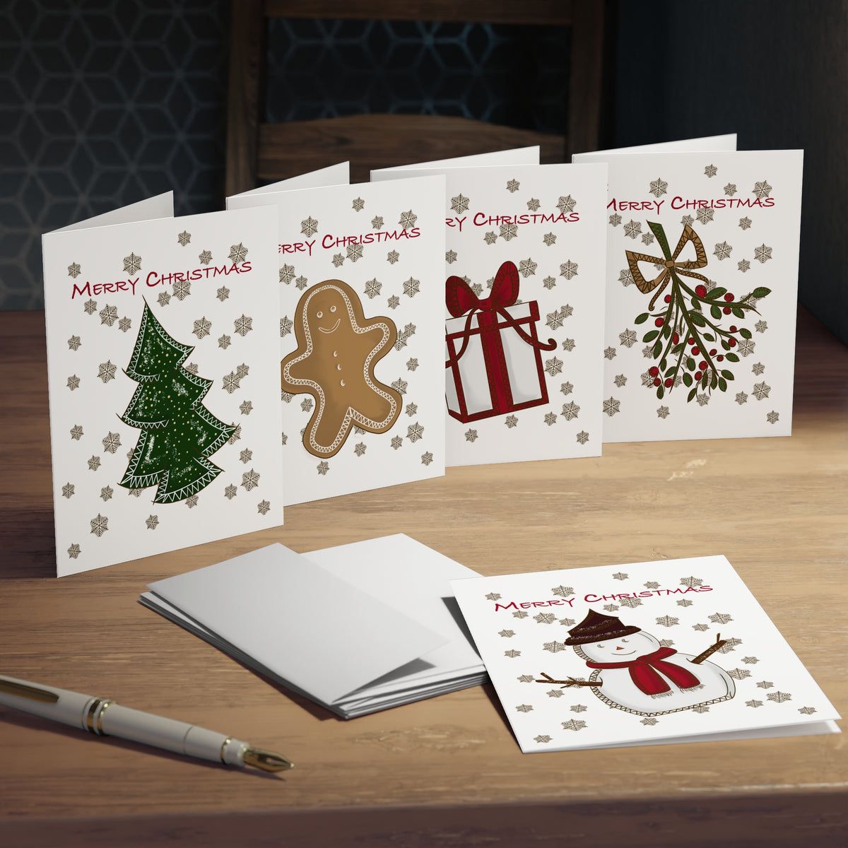 Christmas Cheer Greeting Cards Assortment (5-Pack)
