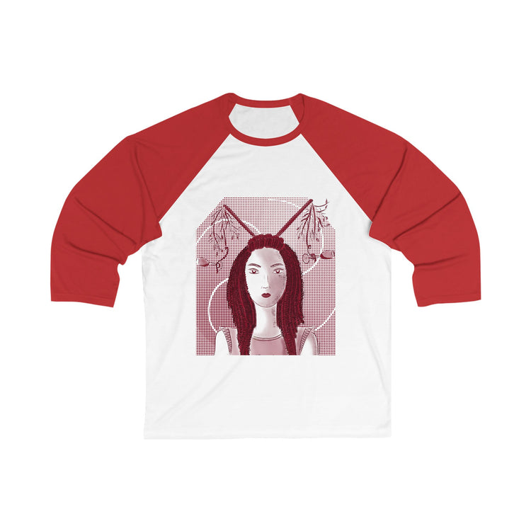 Red Wine Glasses 3\4 Sleeve Baseball Tee