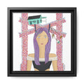 No.39 Girl with the Cove Cottage Framed Canvas Art Print