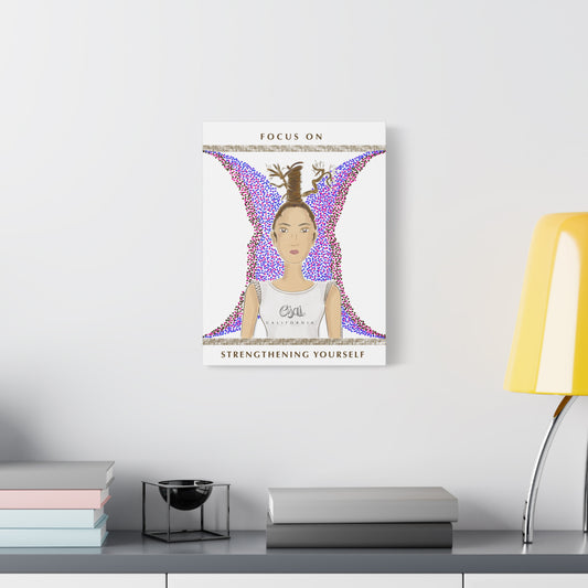 No.9 Girl with the Oak Tree Branches Canvas Art Print