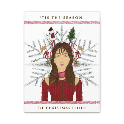 No.45 Girl with the Christmas Cheer Canvas Art Print