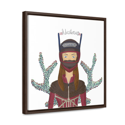 No.21 Girl with the Adventurous Helmet Framed Canvas Art Print