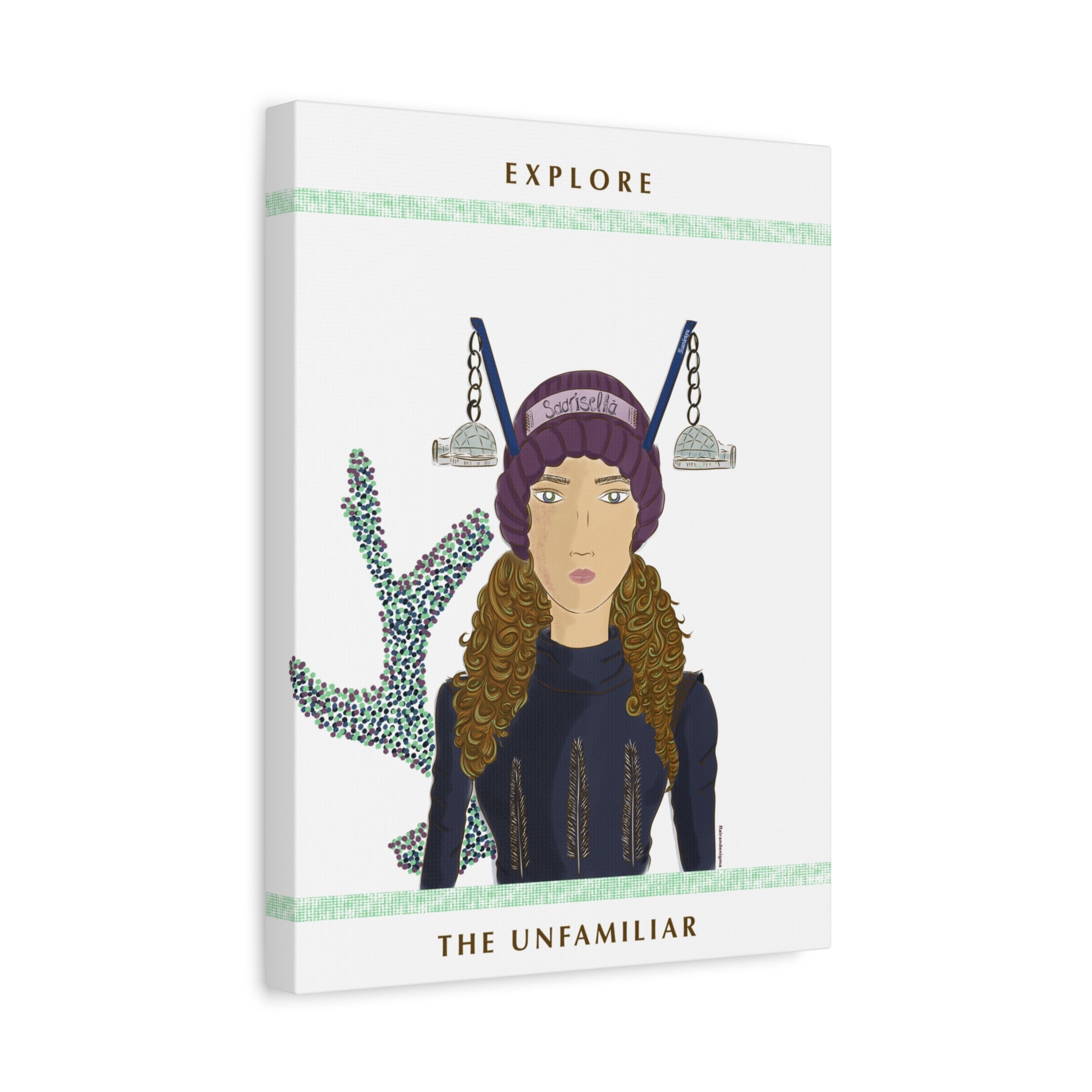 No.19 Girl with the Glass Igloos Canvas Art Print