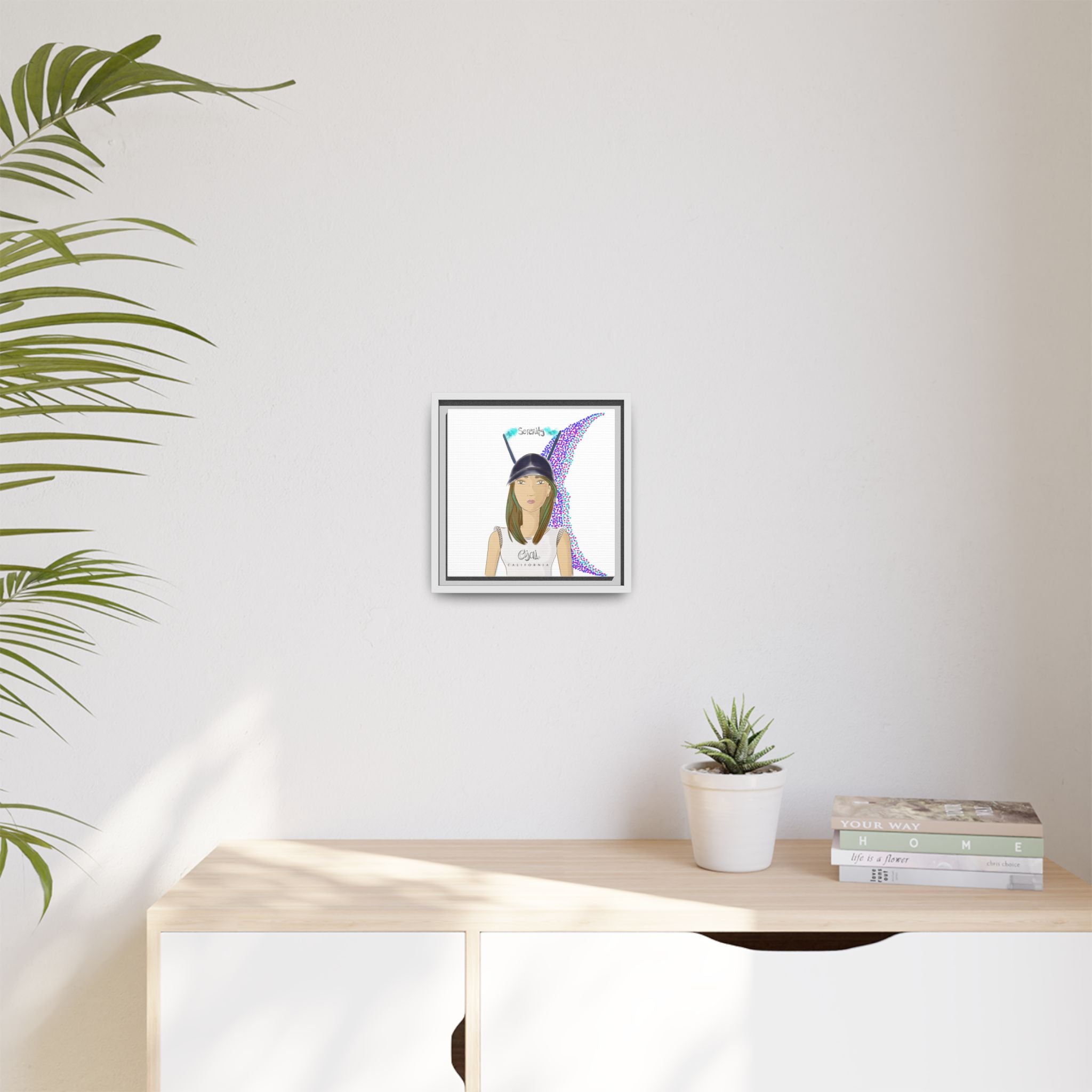 No.2 Girl with the Serenity Cap Framed Canvas Art Print