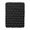 Black Antlers Sherpa Blanket