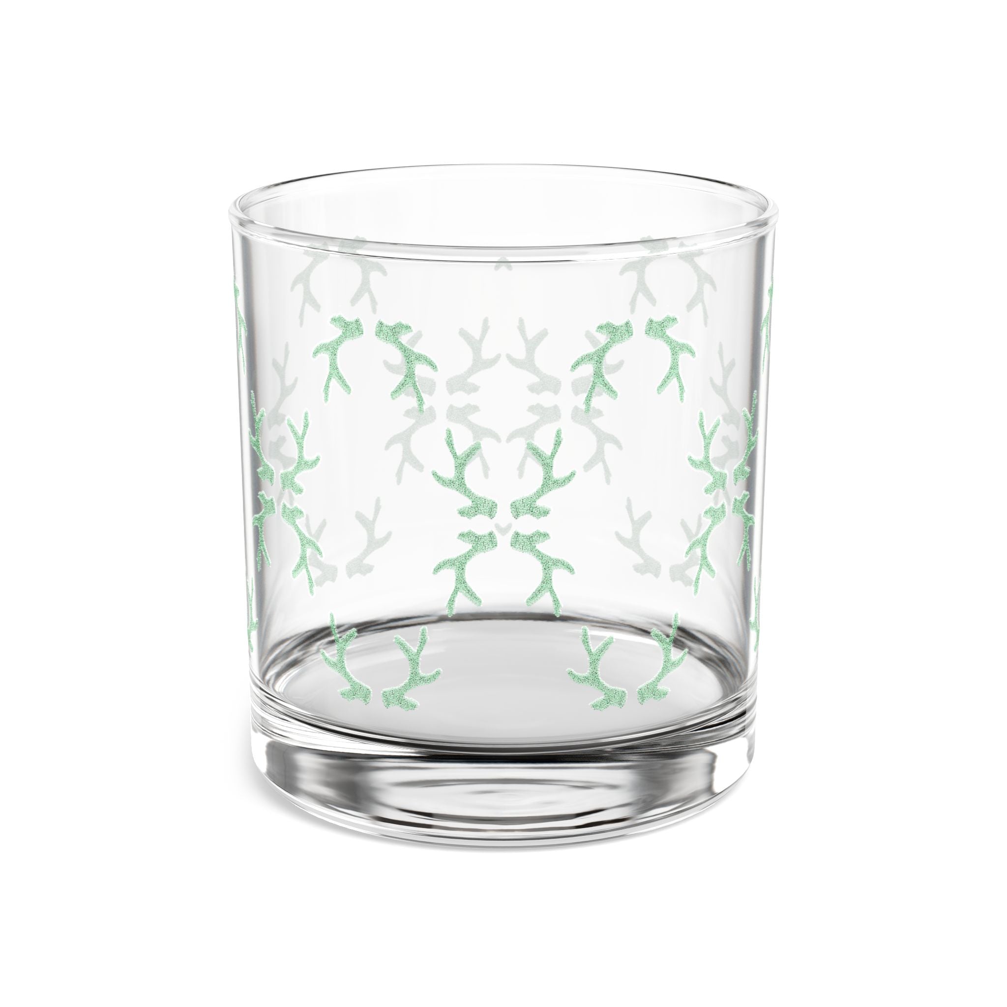 Green Antlers Drinking Glass