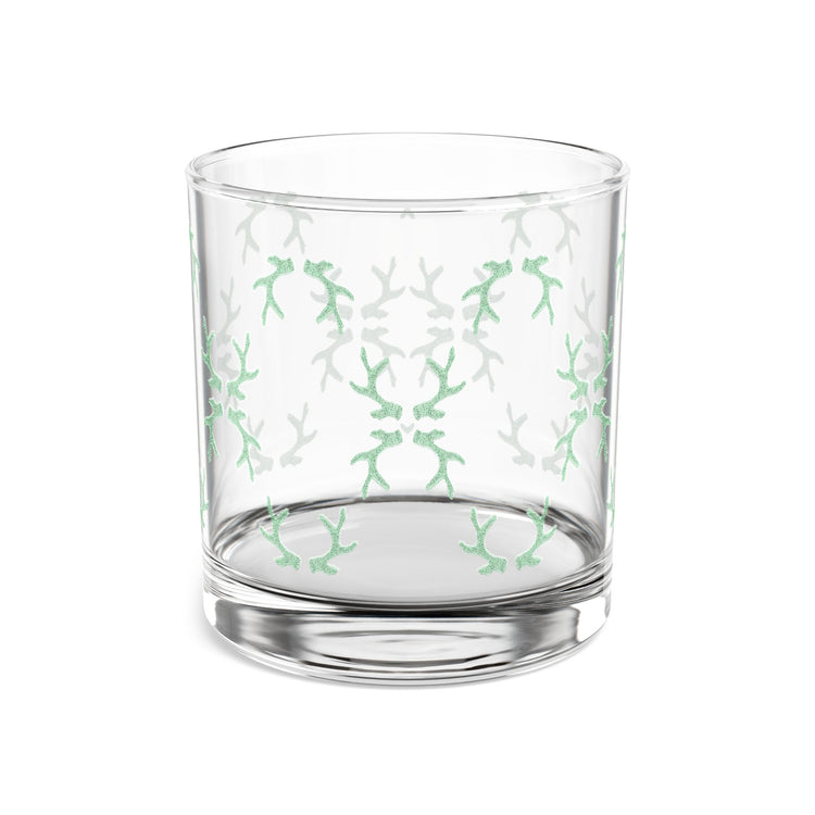 Green Antlers Drinking Glass