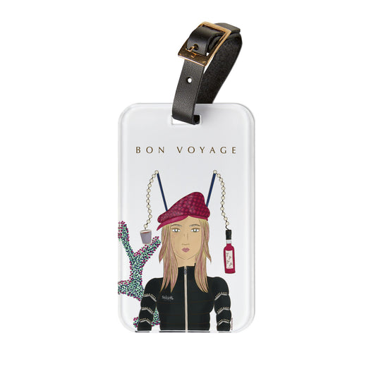 Strawberry Mulled Wine Luggage Tag