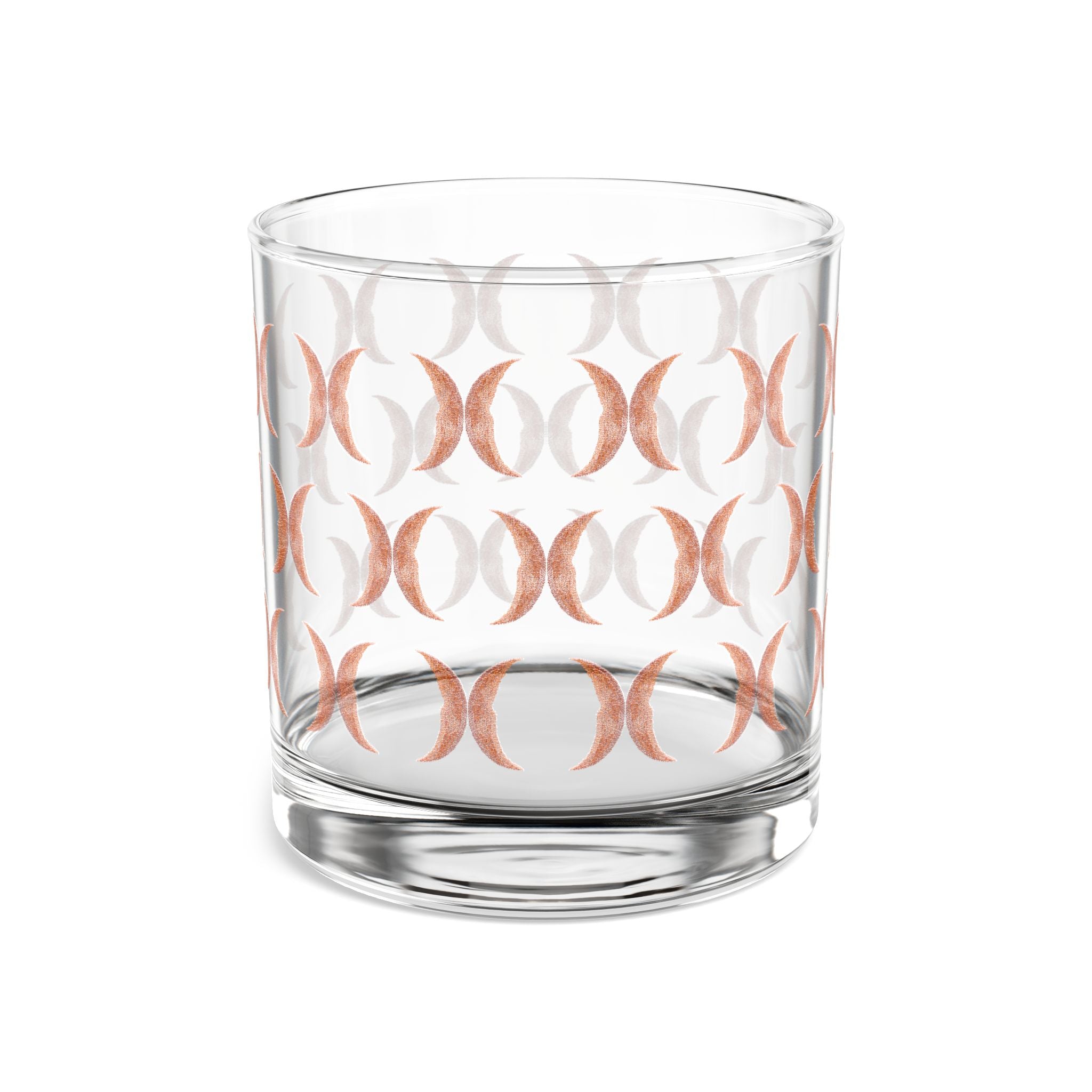 Orange Crescent Moon Drinking Glass
