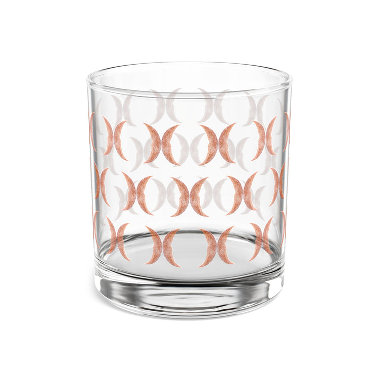 Orange Crescent Moon Drinking Glass