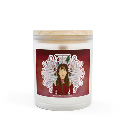 Christmas Cheer Frosted Glass Candle