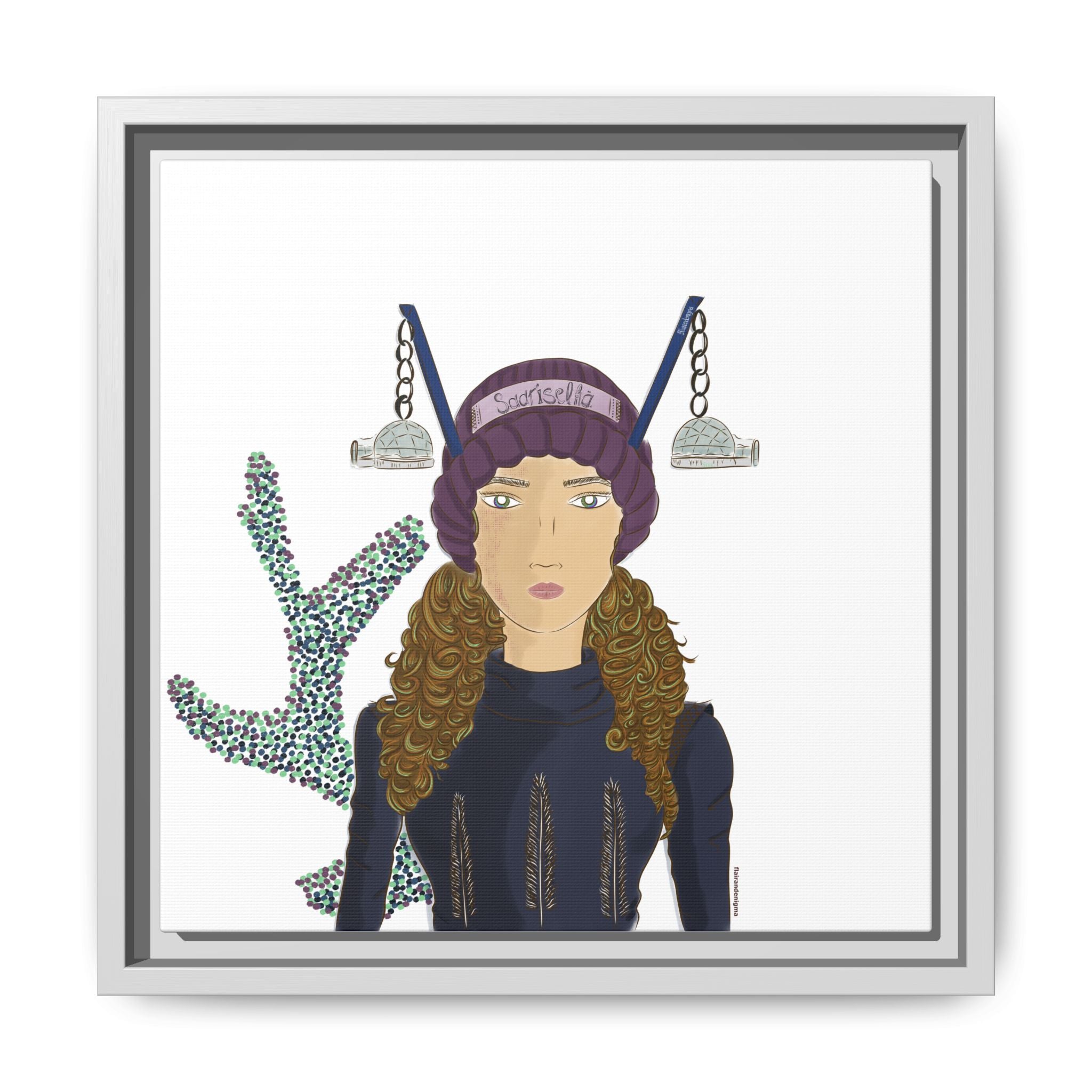 No.19 Girl with the Glass Igloos Framed Canvas Art Print