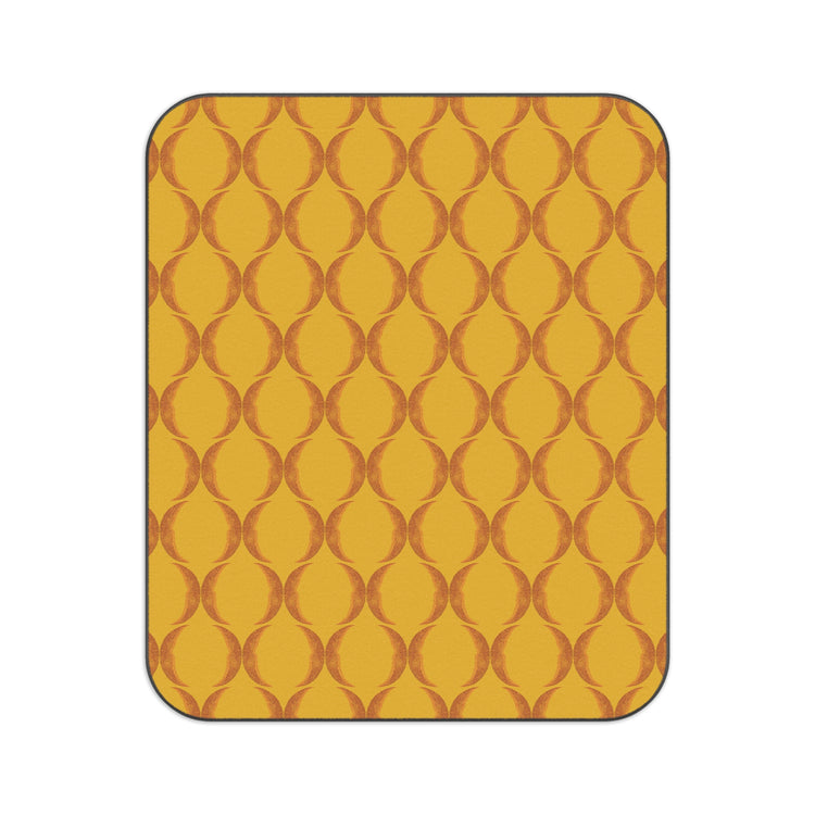 Orange Crescent Moon Picnic Blanket