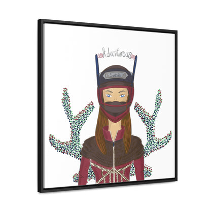 No.21 Girl with the Adventurous Helmet Framed Canvas Art Print