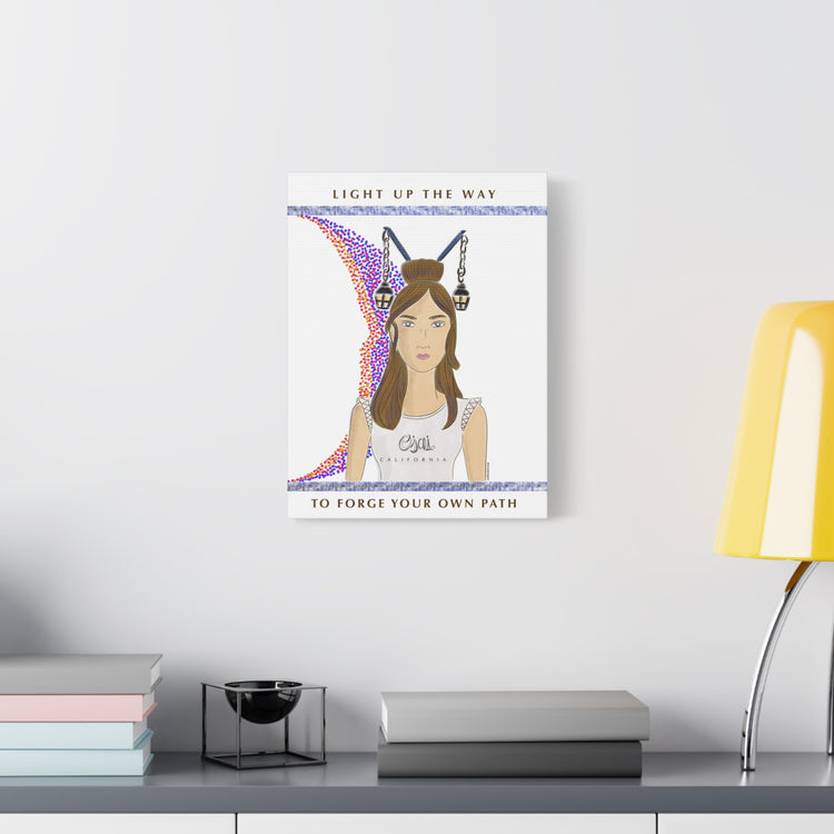 No.1 Girl with the Lanterns Canvas Art Print