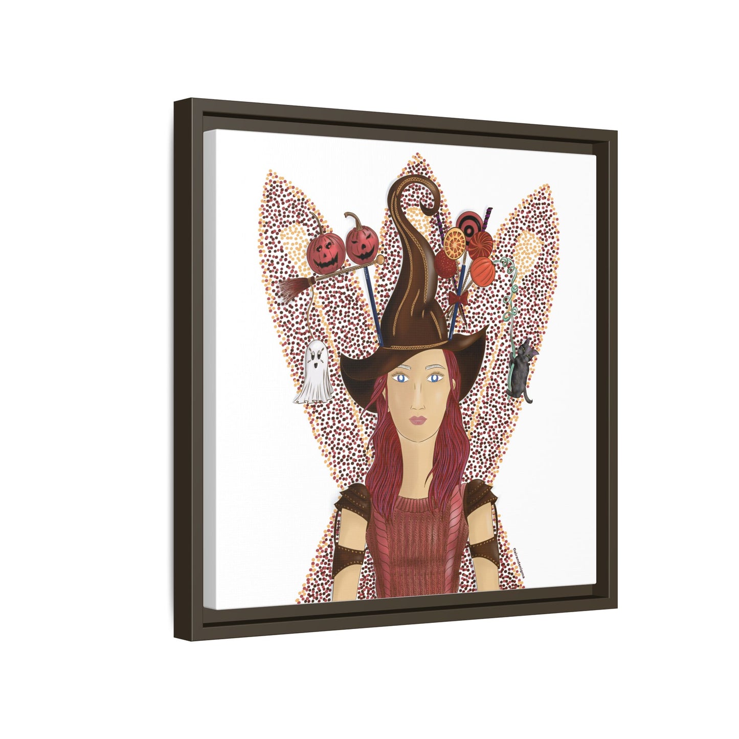 No.46 Girl with the Witch's Hat Framed Canvas Art Print