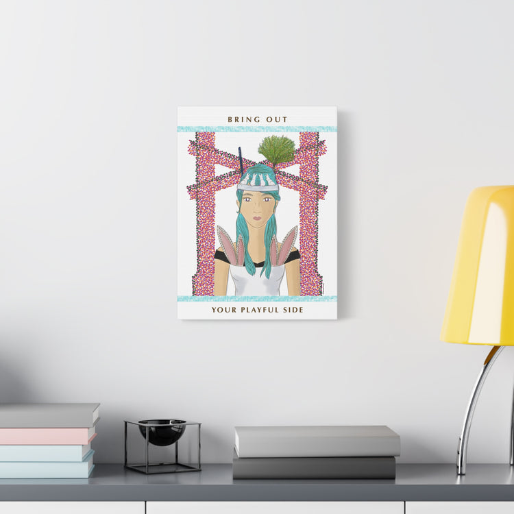 No.40 Girl with the Bunnies Canvas Art Print