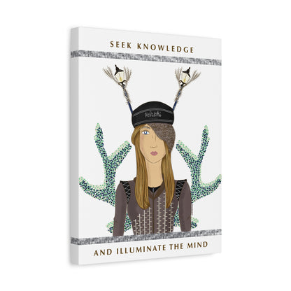 No.33 Girl with the Street Light Lampposts Canvas Art Print