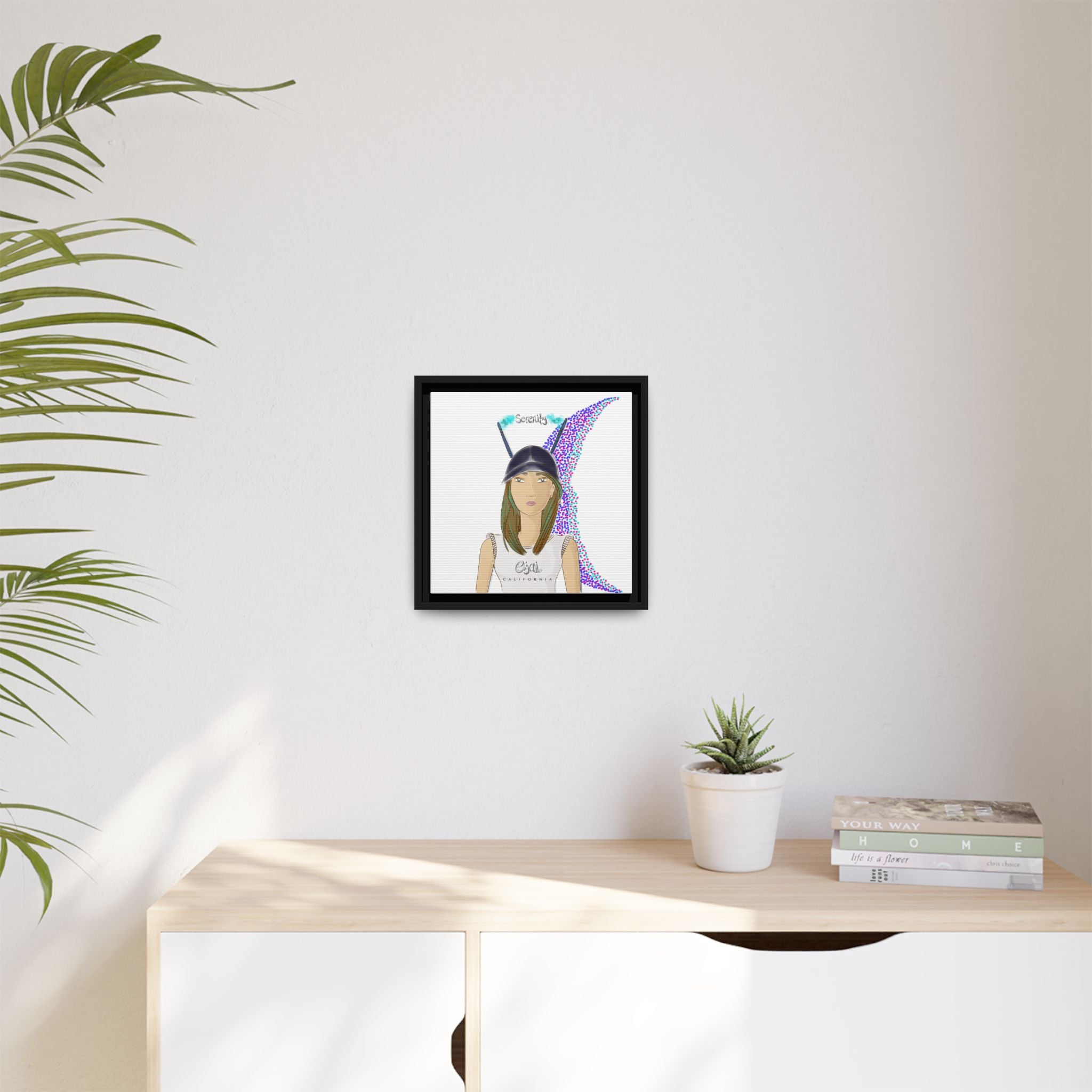 No.2 Girl with the Serenity Cap Framed Canvas Art Print
