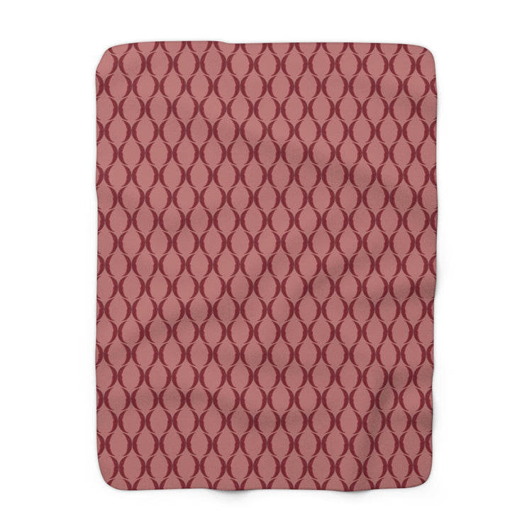 Red Crescent Moon Sherpa Blanket