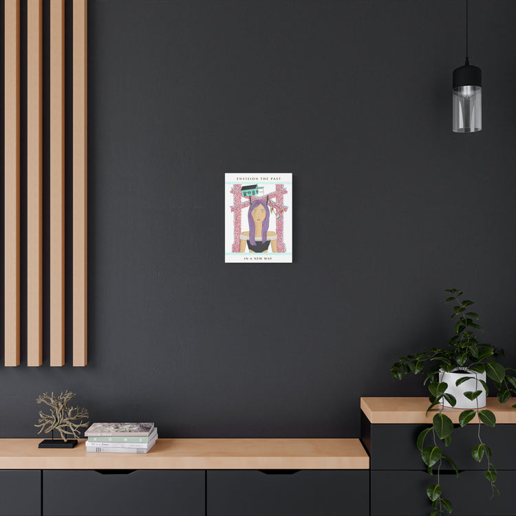 No.39 Girl with the Cove Cottage Canvas Art Print