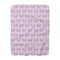 Purple Antlers Sherpa Blanket