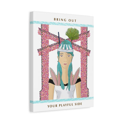 No.40 Girl with the Bunnies Canvas Art Print